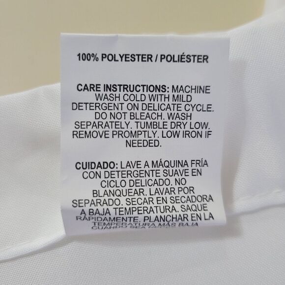 Excell White Polyester Single Panel Drape Curtain 72 x 72 - Picture 4 of 6